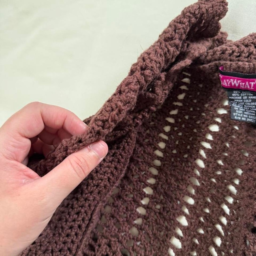 Brown fairy Crochet Cardigan - Picture 6 of 7